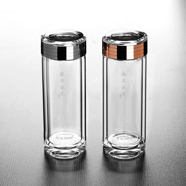 德厚流光双层玻璃杯
