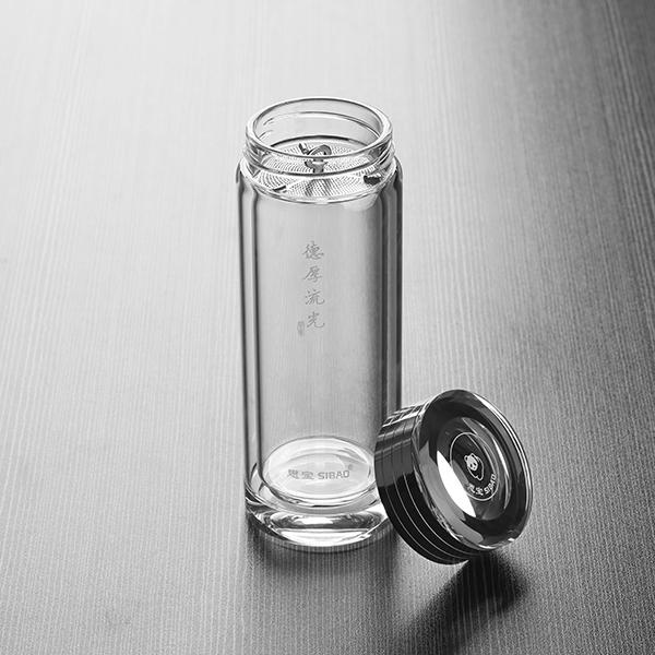 德厚流光双层玻璃杯